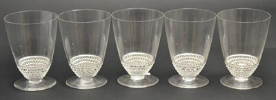 Lot 12 - A set of five R Lalique glasses