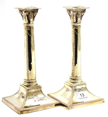 Lot 13 - A pair of Victorian silver candlesticks Thomas Bradbury, London, 1899