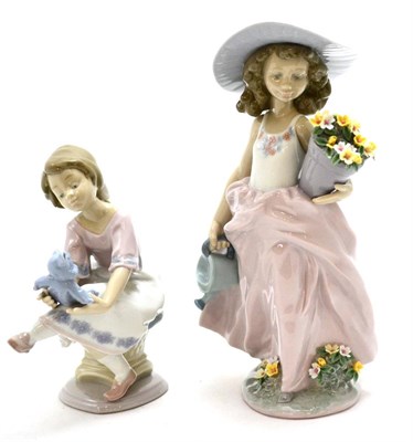 Lot 44 - Two Lladro figures - 'Flower Song' and 'Perfect Picture'