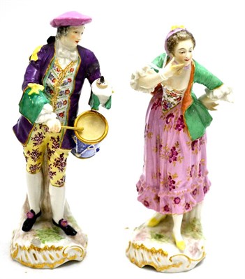 Lot 51 - A pair of Continental porcelain figures