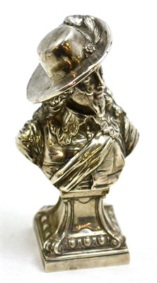 Lot 54 - A silver model of a cavalier