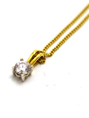 Lot 61 - A diamond pendant on chain