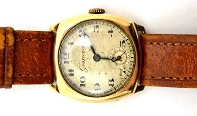 Lot 91 - A 1940 9ct gold gentleman's wristwatch, Grosvenor