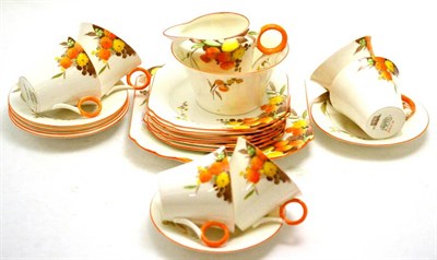 Lot 113 - A six piece Shelley tea service