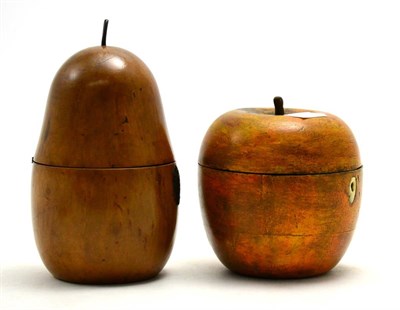 Lot 133 - Two fruitwood tea caddies