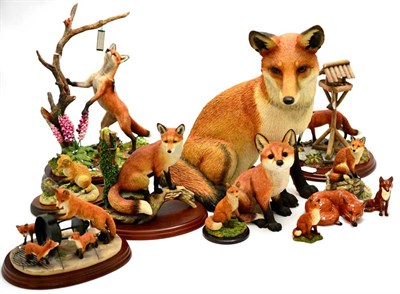 Lot 141 - Border Fine Arts Fox figures including: 'Out Of Luck', limited edition 47/500 (a.f.), 'Fox...