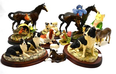 Lot 146 - Border Fine Arts figures including: 'Border Collie', 'Eager to Learn', 'King of the Castle',...