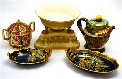 Lot 149 - Beswick Sam Weller '1369', two Carltonware dishes, one Burton dish with lid and one Worcester...