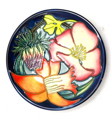 Lot 163 - Moorcroft dish to commemorate Queen Elizabeth Golden Jubilee 2002, boxed