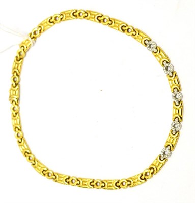 Lot 206 - An 18ct gold diamond set necklace, by Chiampesan