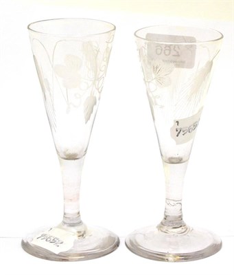 Lot 266 - A pair of George III ale glasses