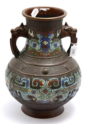 Lot 296 - A Chinese cloisonne vase, 32cm high