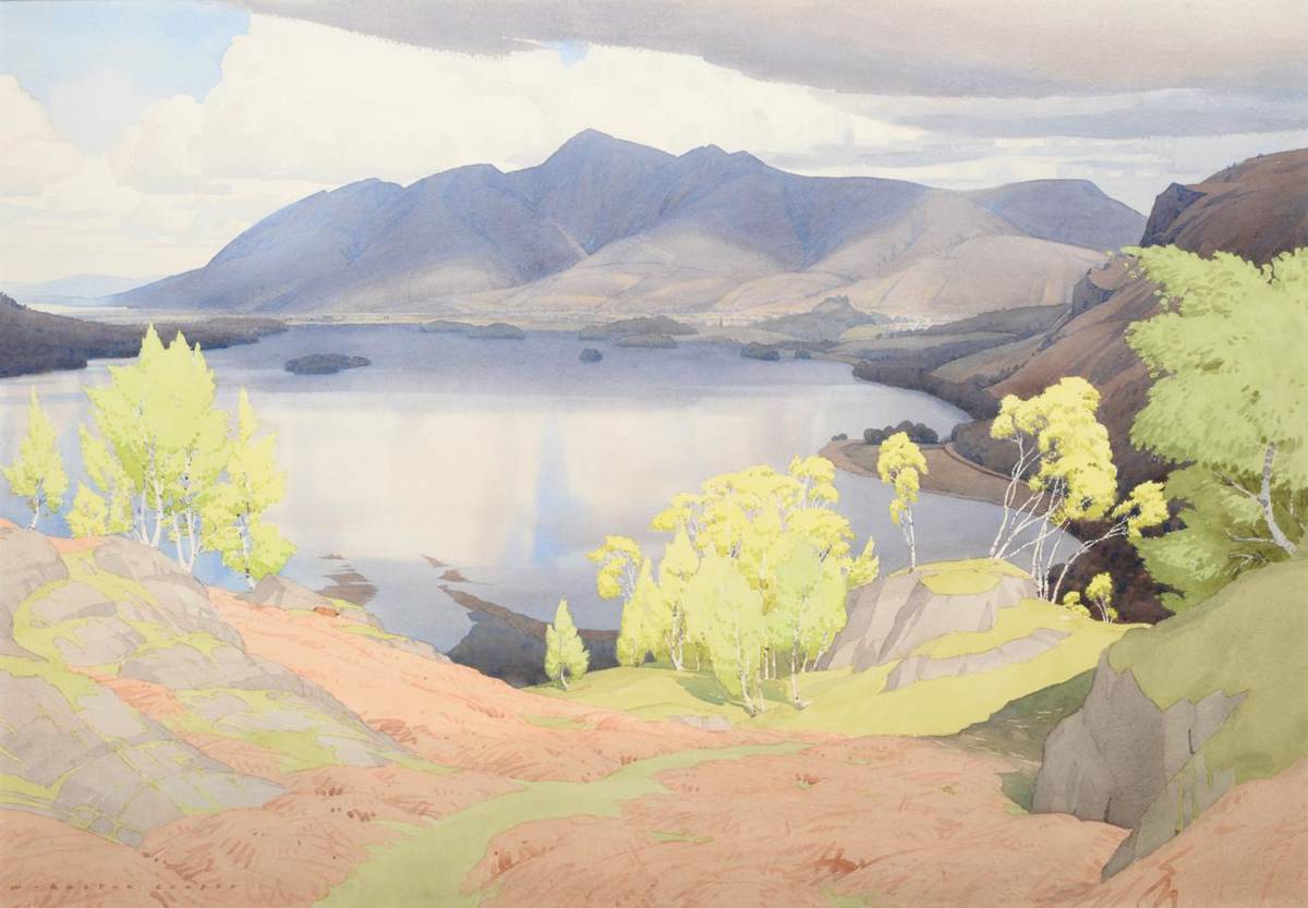 Lot 13 - William Heaton Cooper (1903-1995)   "Morning in Spring, Derwentwater " Signed, with original...