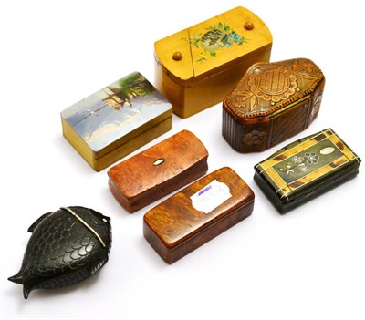 Lot 326 - A quantity of snuff boxes (7)