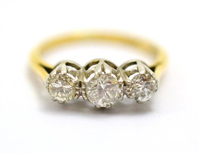 Lot 331 - A diamond three stone ring