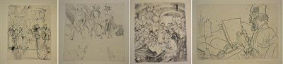 Lot 19 - Sir Frank Brangwyn RA, RWS, RBA (1867-1956)   "Violinsit, L' Ombre de la Croix "  Etching, 4.5cm by