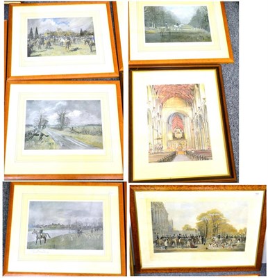 Lot 1002 - A set of four prints after Lionel Edwards, each signed in pencil to the mount, together with an...