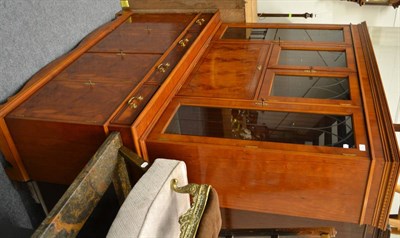 Lot 1033 - Modern yewwood glazed cabinet