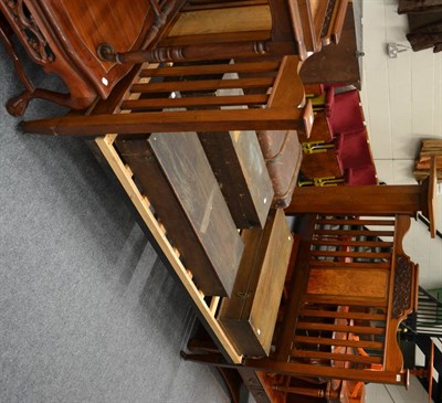 Lot 1038 - Late Victorian walnut double bedstead