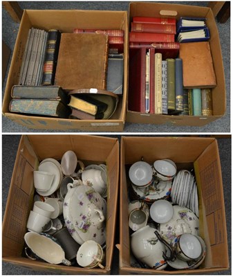 Lot 1074 - Assorted teawares, ephemera, connoisseur magazines, Japanese tea service, volumes including History