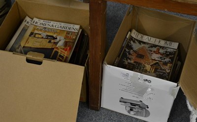 Lot 1093 - A collection of vintage interiors magazines including Homes and Gardens, circa 1930s (in two boxes)