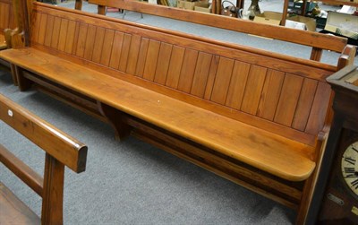 Lot 1099 - Large pine church pew