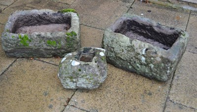 Lot 1121 - Three stone troughs