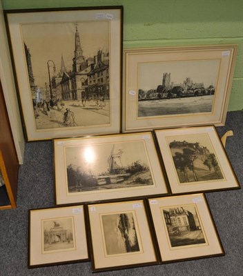 Lot 1151 - William Rennison, etchings of Glasgow, Edinburgh and Wellington Arch etc. (7)