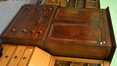 Lot 1184 - A Georgian mahogany linen press