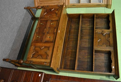 Lot 1185 - Circa 1920s oak dresser and rack