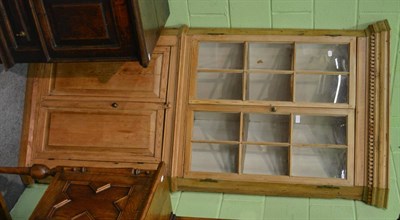 Lot 1186 - Georgian pine glazed corner cabinet