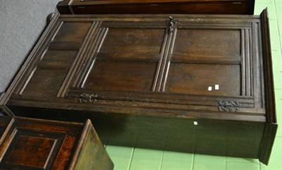 Lot 1189 - Late 18th century panelled oak hall robe