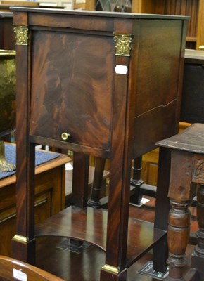 Lot 1204 - Empire style brass mounted bedside cabinet