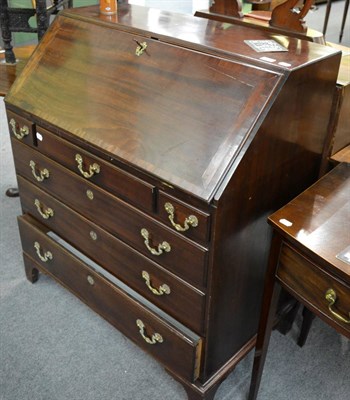 Lot 1215 - Georgian mahogany bureau