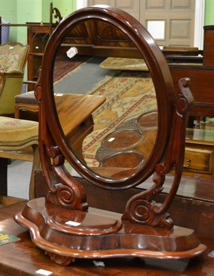 Lot 1219 - Victorian mahogany toilet mirror