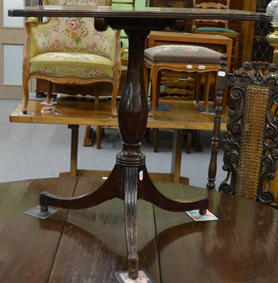 Lot 1222 - 19th century mahogany tip top tripod occasional table