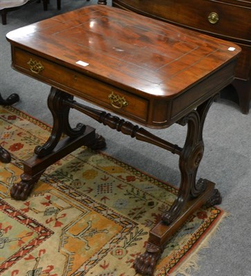 Lot 1226 - Early Victorian side table on paw feet