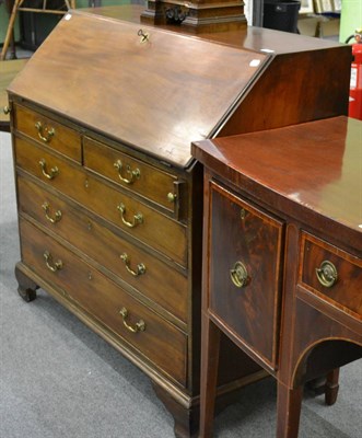 Lot 1234 - A George III mahogany bureau