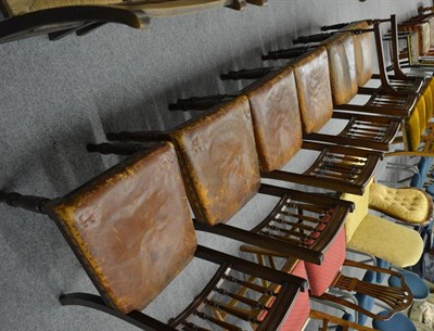 Lot 1244 - A set of six 19th century Robson & Sons mahogany dining chairs