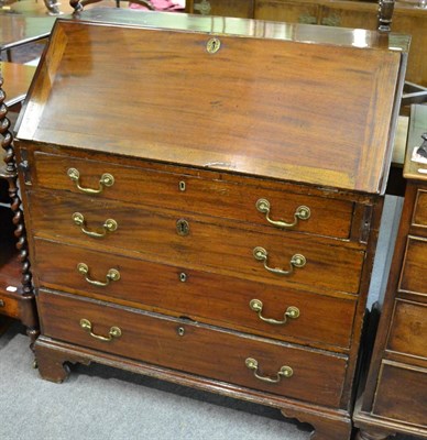 Lot 1264 - Georgian mahogany bureau