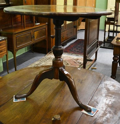 Lot 1267 - George III mahogany tripod occasional table