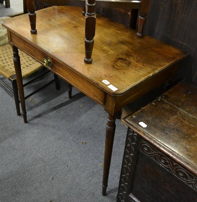 Lot 1271 - A Victorian mahogany side table with single drawer