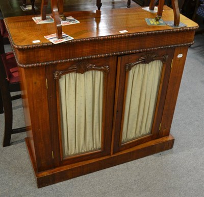 Lot 1273 - Victorian mahogany two door cabinet with glazed doors