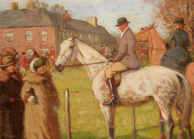 Lot 53 - John Atkinson (1863-1924)  "Lord Glenaby, Northern Meet Carlisle " Signed, oil on panel, 34cm...