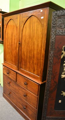 Lot 1297 - A Victorian mahogany gent's wardrobe