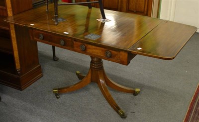 Lot 1307 - Mahogany drop leaf sofa table