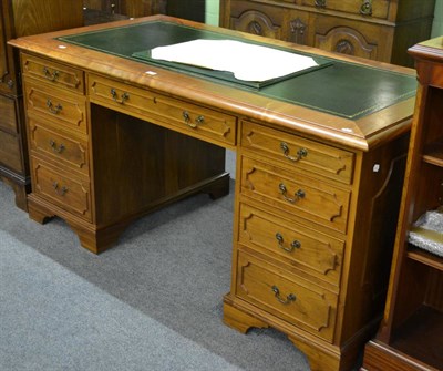 Lot 1310 - Modern American walnut pedestal desk, made by David Hunter of Bentham