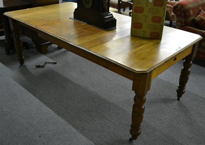 Lot 1313 - Table Kauri pine top from Queensland with a Tasmanian blackwood base (with two leaves)