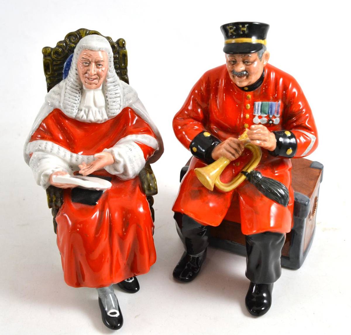 Lot 98 - Two Royal Doulton figures - 'The Judge' and 'Past Glory'