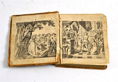 Lot 111 - An 18th century leather bound book containing sixty-four engraved plates relating to the history of